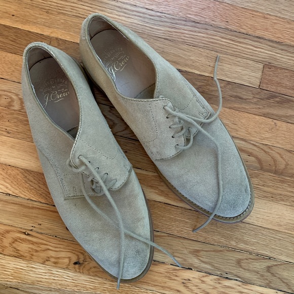 JCREW MENS SUEDE TAN DRESS SHOES BUCKS SIZE 10.5 main image 4
